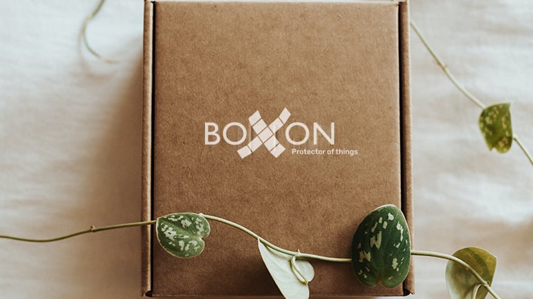 Boîte avec logo Boxon blanc